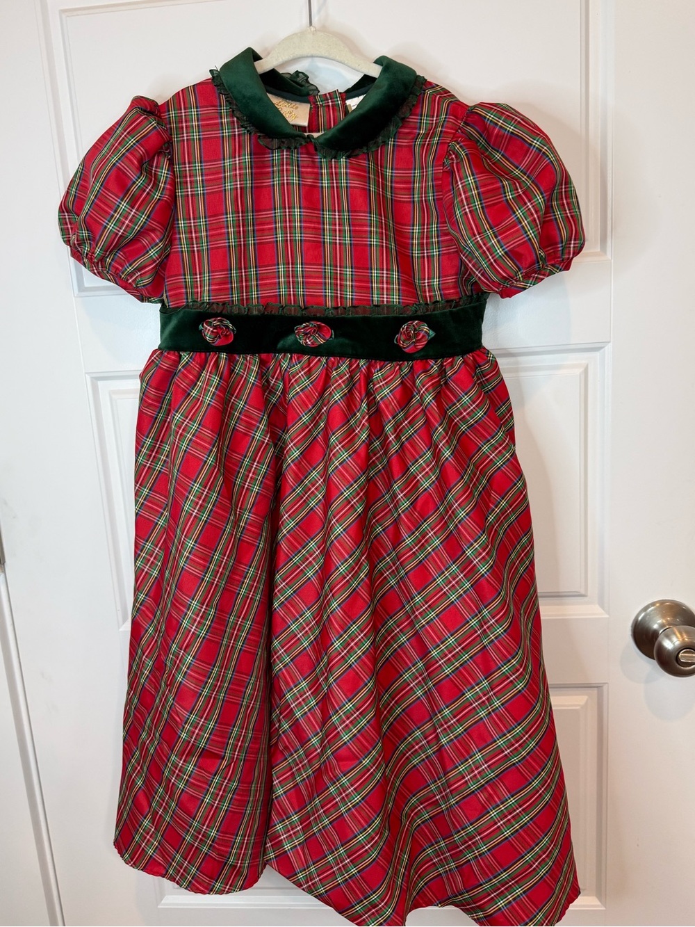 LITTLE BITTY Girl's Size 6x Red Tartan Plaid Holiday Christmas Dress NWOT